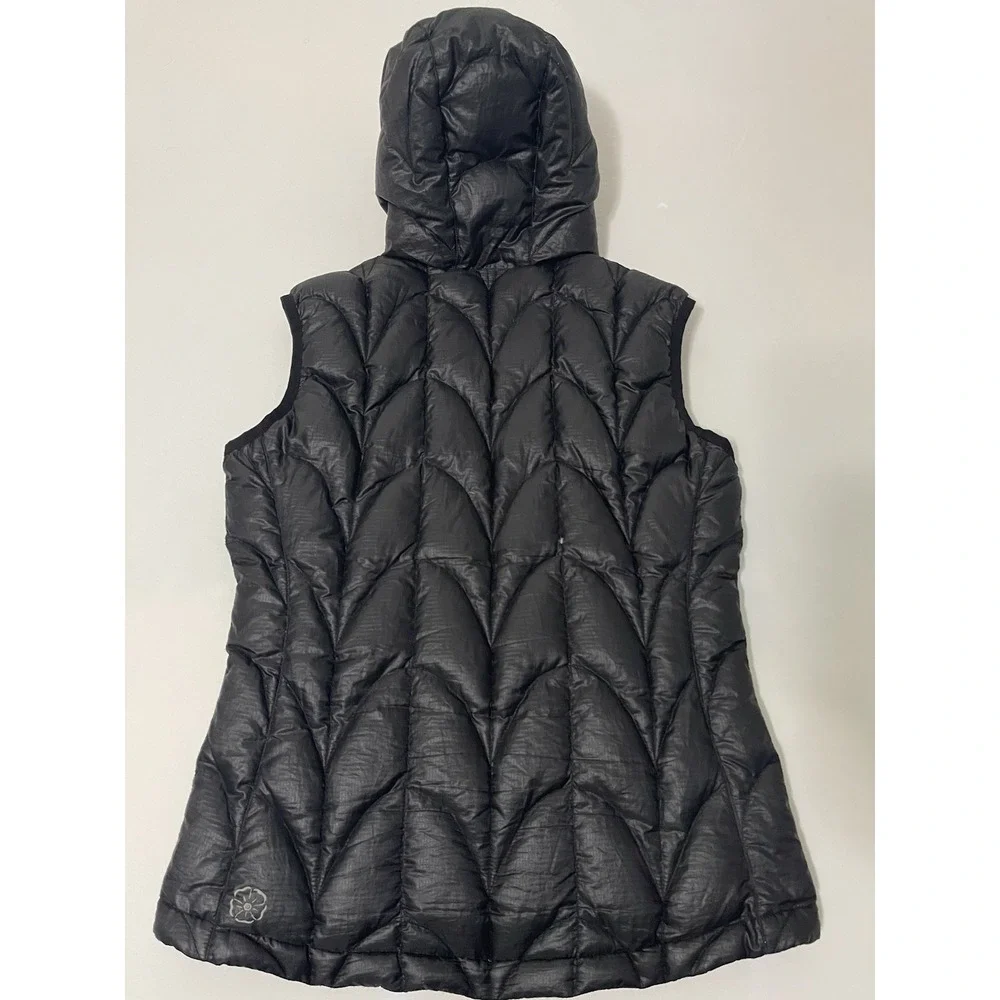 Outdoor‎ Research Aria Down Puffer Hoodie Vest Women's Small Black Camp Hike